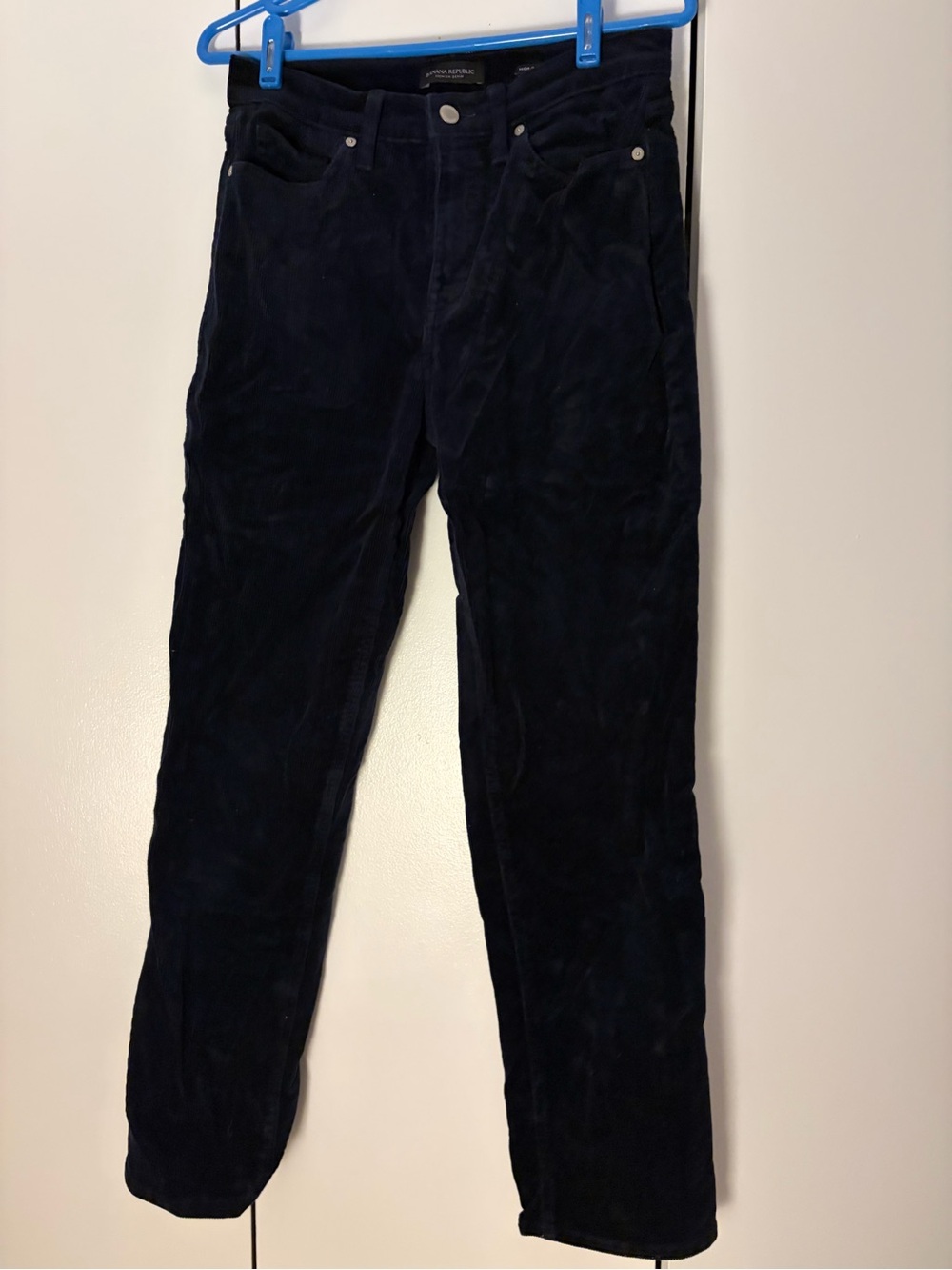 Banana Republic Straight Leg Corduroy Pants - Dark Blue
